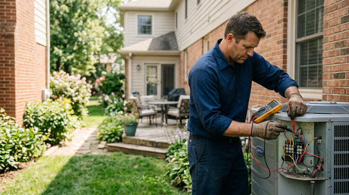 HVAC technician working near Lewis, IN